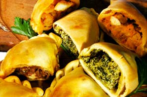 A plate full of empanadas turnovers at Puerto Madero deli-market