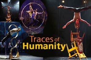 A montage of various acrobatic performances of the Traces including Chinese-Hoop, Chair-Stacker, Three-Rings, and Chinese-Ring.