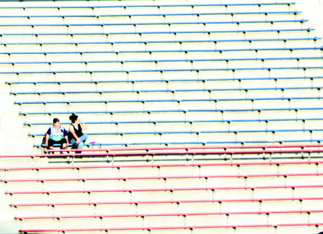 Bleachers at most SAC athletic games are empty. / Aurielle Weiss / el Don
