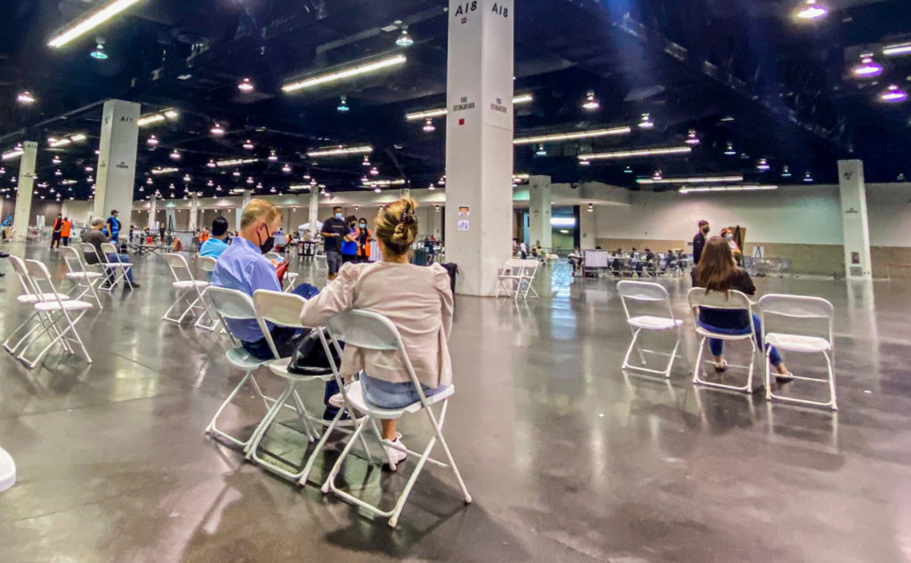 Inside the Anaheim Convention Center POD/ Image By Julian Reynoso