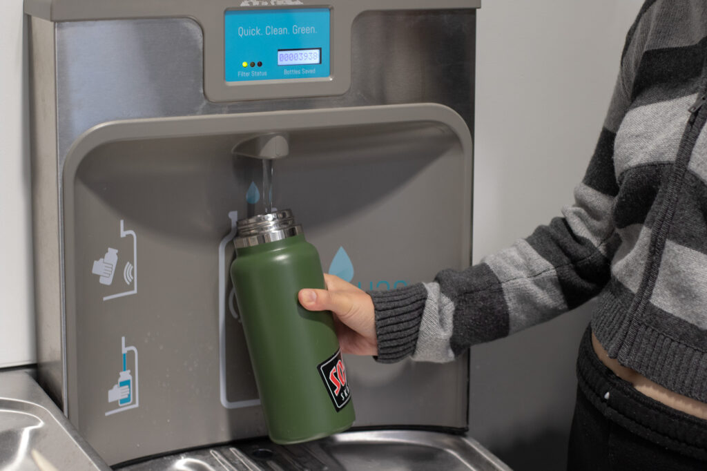 Water refill station in the JSC : Photo by Caden Cooke