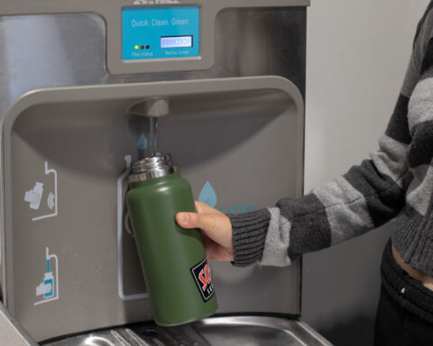 Water refill station in the JSC : Photo by Caden Cooke