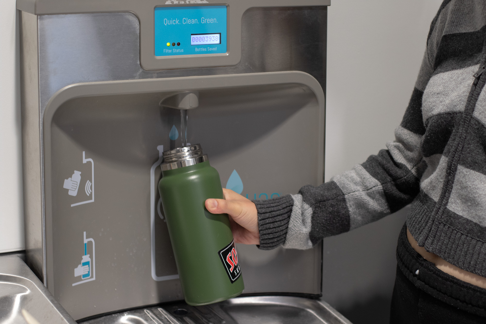 Water refill station in the JSC : Photo by Caden Cooke