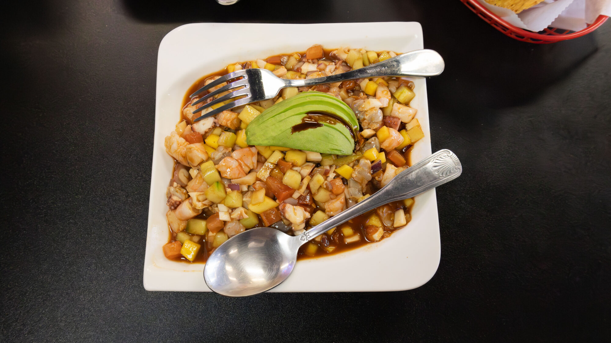 A plate of ceviche