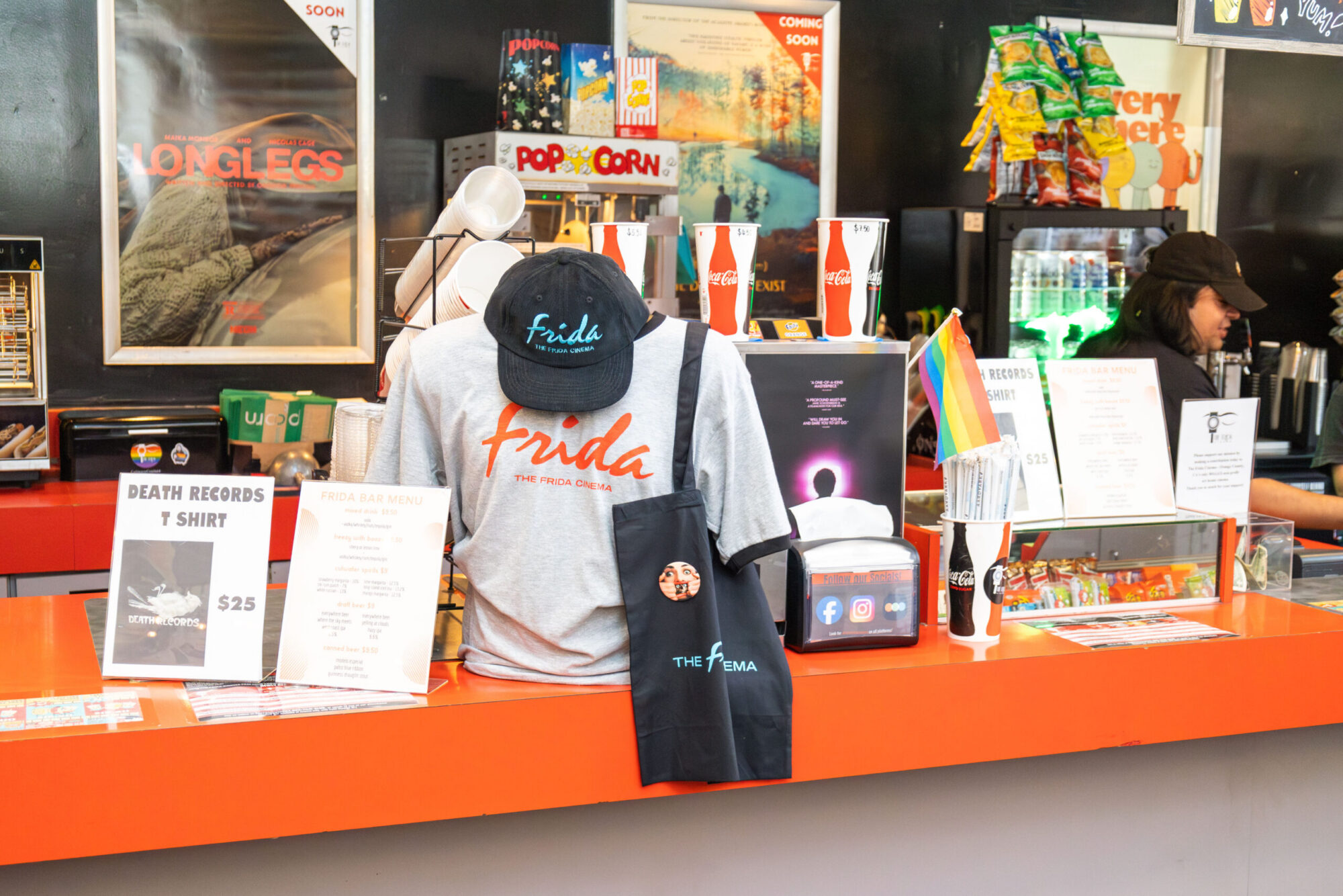 Counter with items for sale