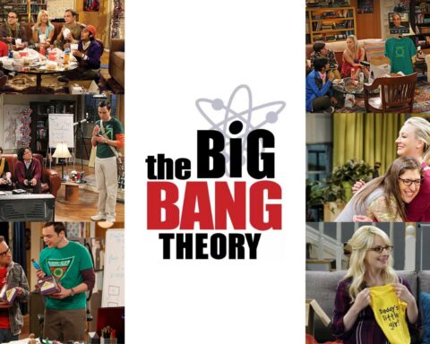 A collage of episodes of The Big Bang Theory