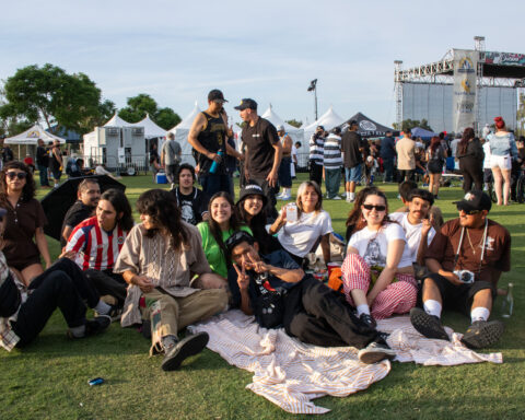 A group of friends sitting at the park