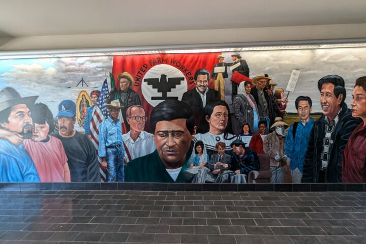 Mural of Cesar Chavez and the United Farm Workers
