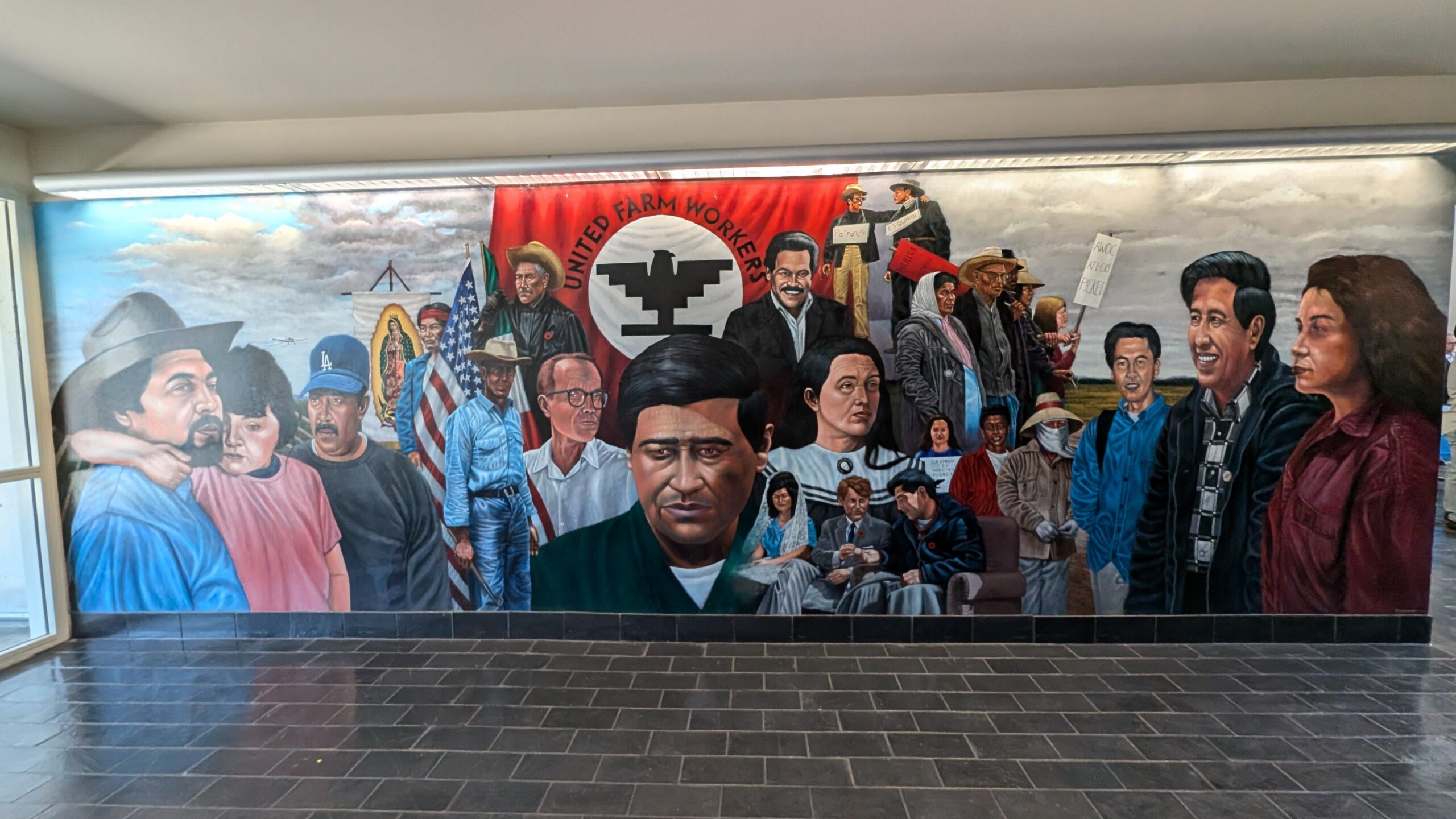 Mural of Cesar Chavez and the United Farm Workers
